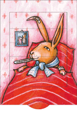 Barenpresse 2-Way Cards - Get well soon Bunny