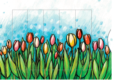 Greeting Cards 2-Way Animated Design - Tulip