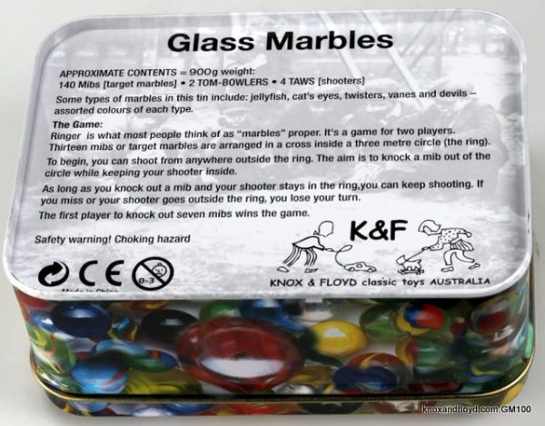MARBLES - TINS OF 800 GRAM WEIGHT