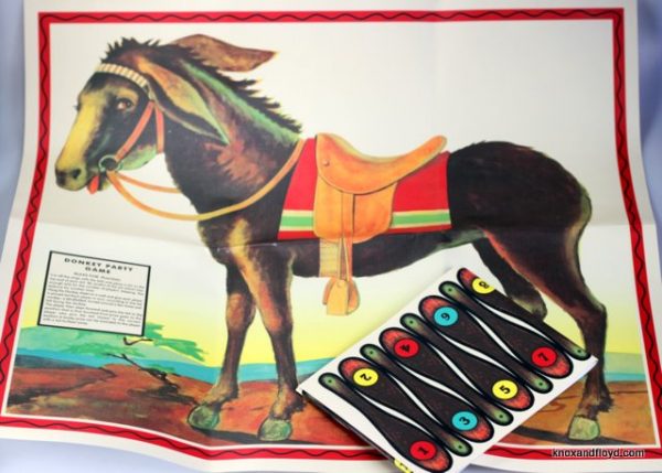 Retro game PIN THE TAIL ON THE DONKEY