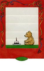 Greeting cards, 2-way Birthday Bear