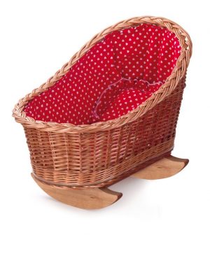 EGMONT CRADLE WITH RED & WHITE HEARTS LINING