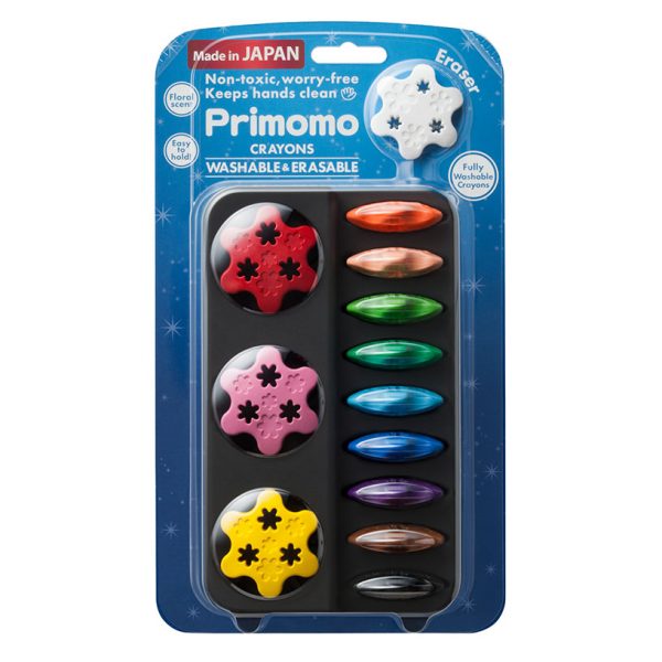 Primomo Non-Toxic Washable Crayon Flower 12 Colours